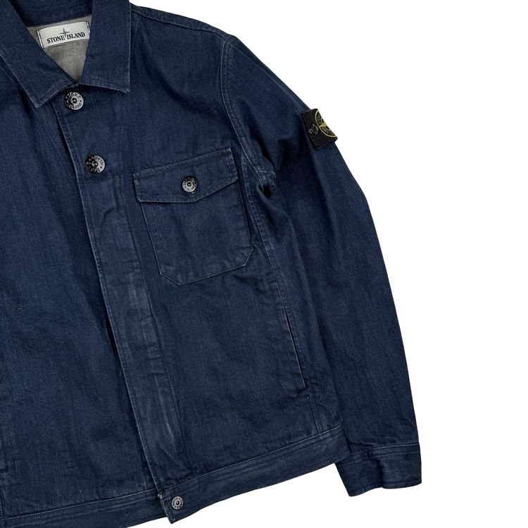 Stone Island 2013 Super Italian Selvedge Denim Cotton Indigo Jacket - Small image 11