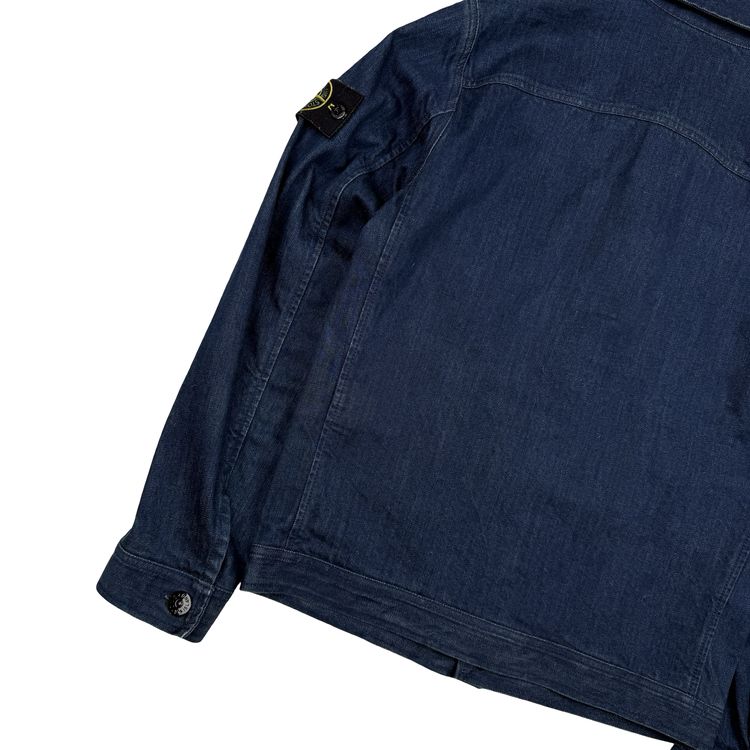Stone Island 2013 Super Italian Selvedge Denim Cotton Indigo Jacket - Small image 5