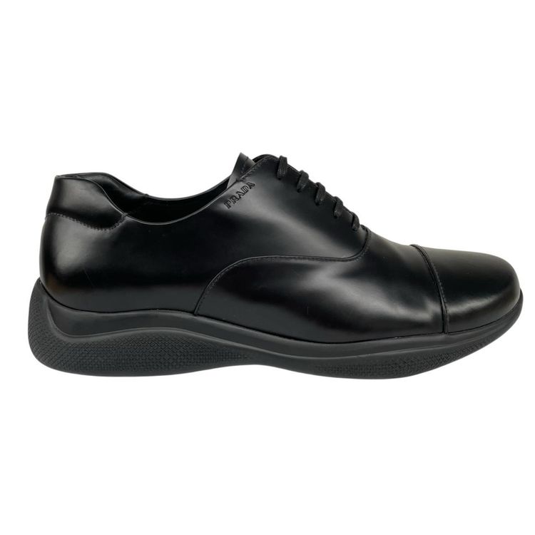Prada Leather Toblach Leather Laced Derby Loafers Shoes UK 9 image 1
