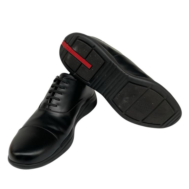 Prada Leather Toblach Leather Laced Derby Loafers Shoes UK 9 image 5