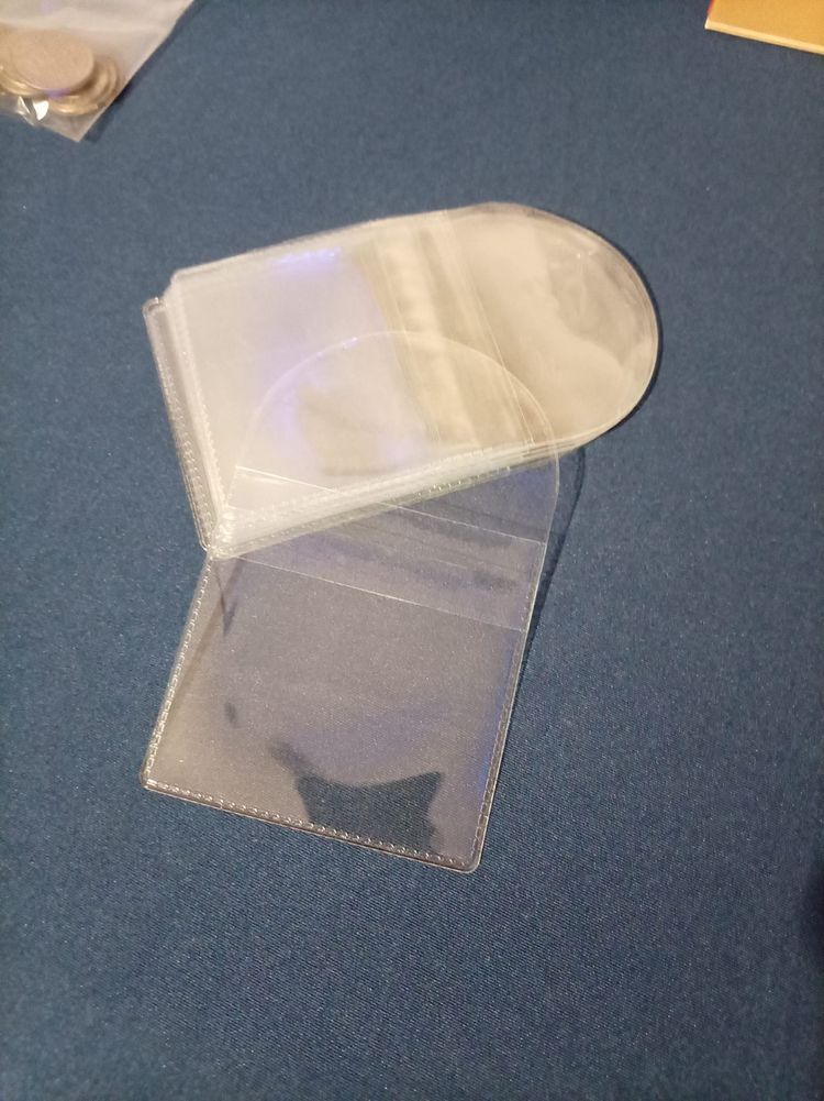 Clear Plastic Coin Sleeves size large 3 " x 3 "( ten in a pack ) 