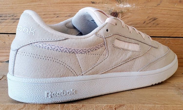 Reebok Club C 85 Low Suede Trainers UK7/US9.5/EU40.5 BS9609 Pink/White 12