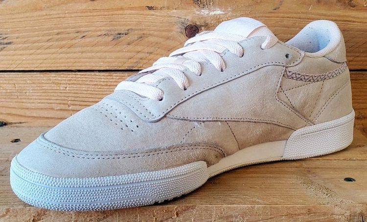 Reebok Club C 85 Low Suede Trainers UK7/US9.5/EU40.5 BS9609 Pink/White 2