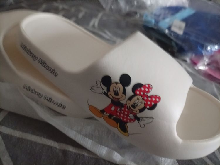 Mickey Minnie White Slide Sandals image 1