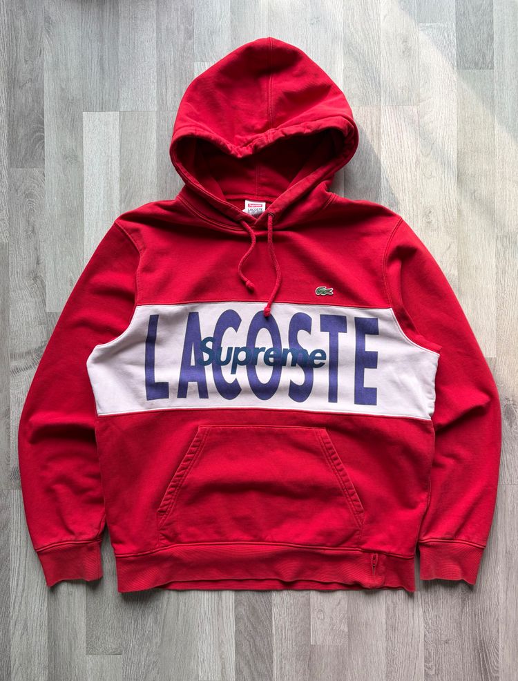 Lacoste X Supreme Red Hoodie