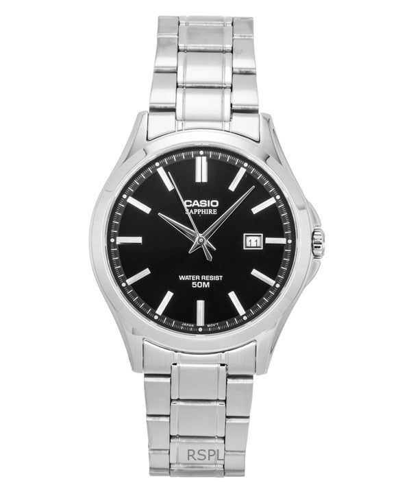 Casio Standard Analog Stainless Steel Black Dial Quartz MTS-115D-1AV Men's Watch image 1