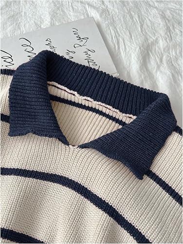 Immagine di Striped Knit Sweater With Collar 5
