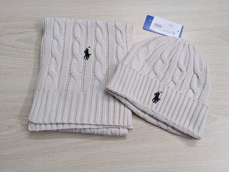 Polo Ralph Lauren Knit Scarf And Beanie Set