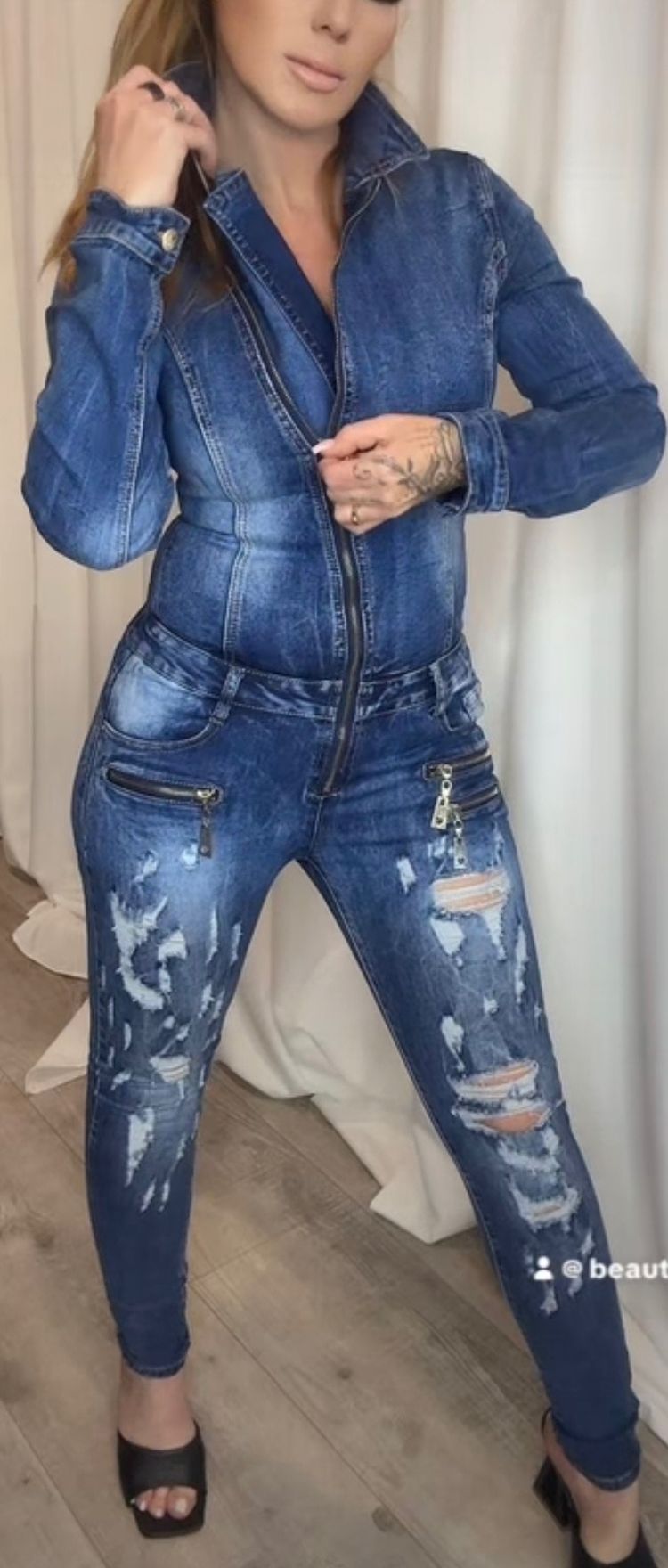 Denim Tears Blue Denim Jumpsuit product image