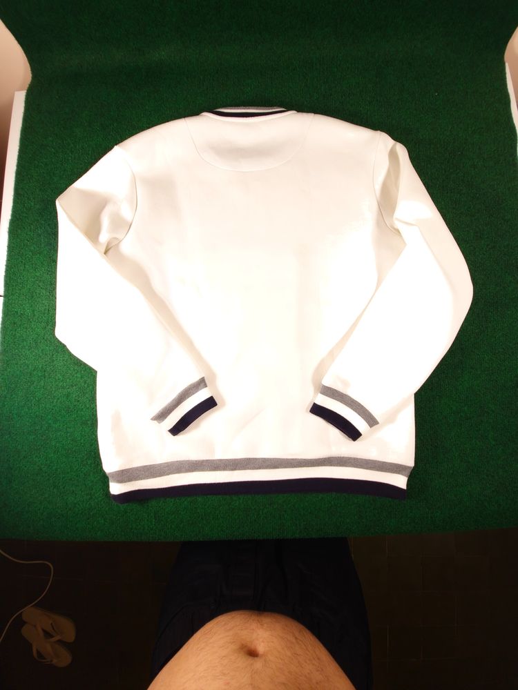 Harmont & Blaine White Sweatshirt With Striped Collar And Cuffs image 2