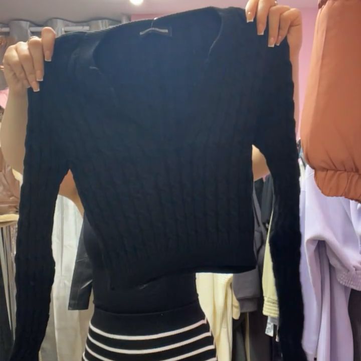 Other Black cable knit top product image