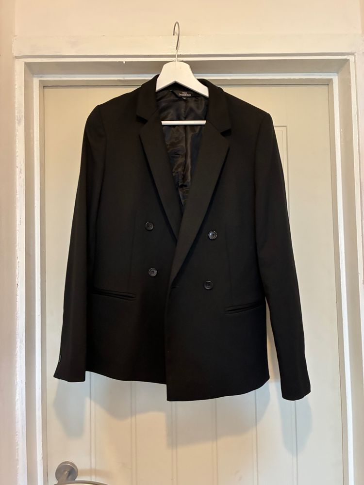 Black Double-Breasted Blazer image 1