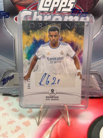 Topps Chrome Origins Rodrygo Real Madrid Soccer Trading Card