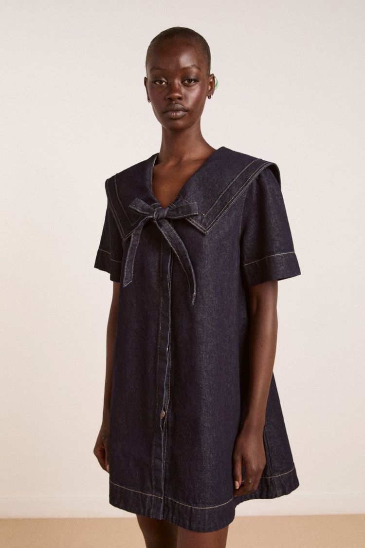 Other Damson Madder - goldie dress - Denim Indigo product image