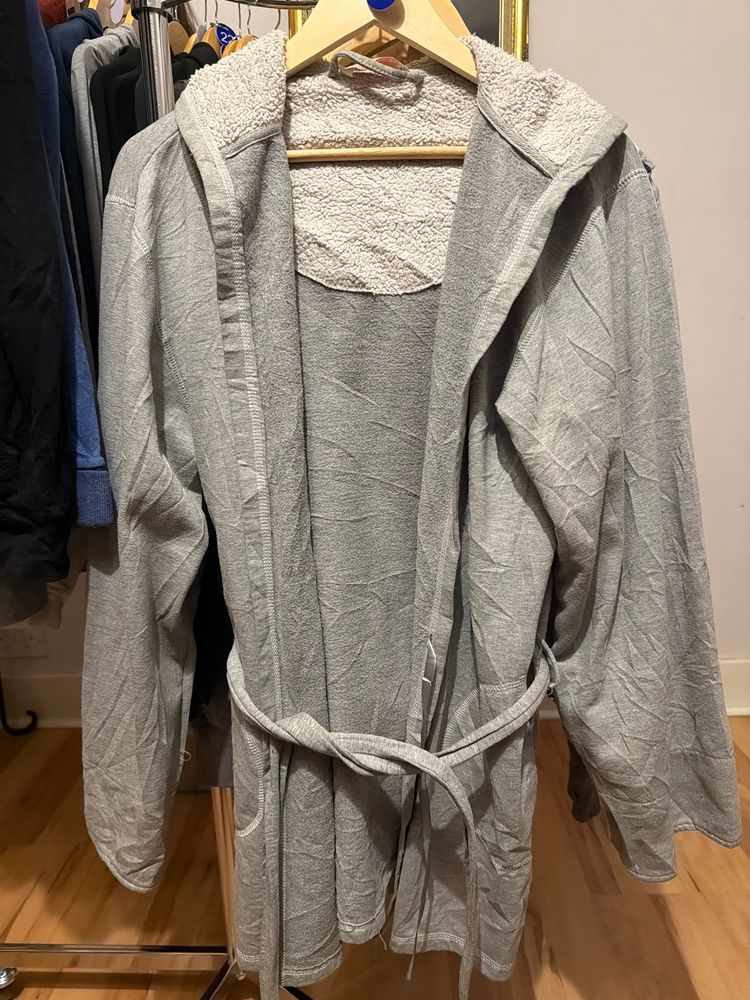 Other Grey Hooded Bathrobe With Belt product image