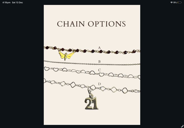 Bracelet Chain Options 