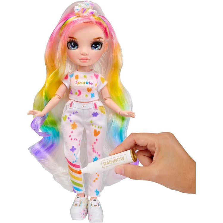 Rainbow High Colour & Create Fashion DIY Doll Blue Eyes DAMAGED BOX image 9
