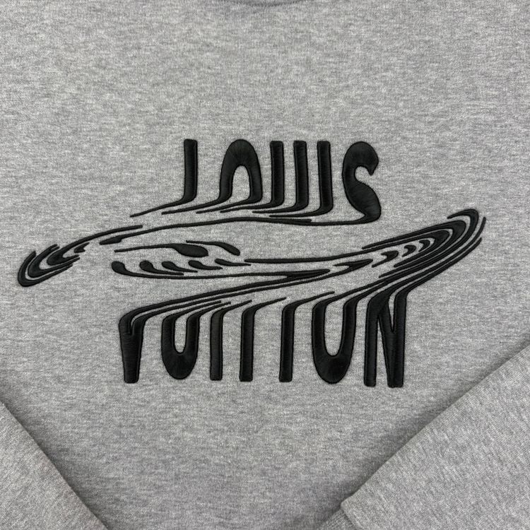 Louis Vuitton Men’s Grey Crewneck Embroidered Jumper - Medium image 7