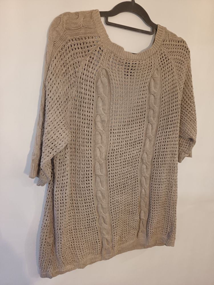 Lane Bryant Beige Knit Sweater obraz 3