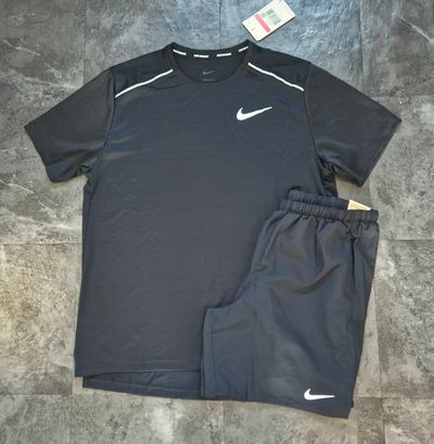Nike Black Miler & Shorts Set