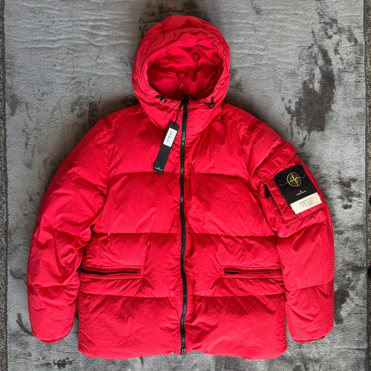 Immagine di Authentic Stone Island Red Crinkle R-NY Down Puffer Jacket - XL 1