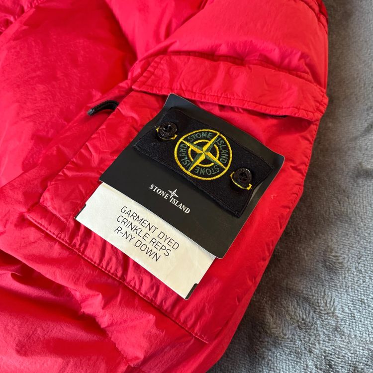 Immagine di Authentic Stone Island Red Crinkle R-NY Down Puffer Jacket - XL 5