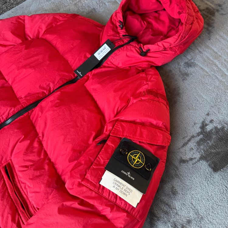 Immagine di Authentic Stone Island Red Crinkle R-NY Down Puffer Jacket - XL 4