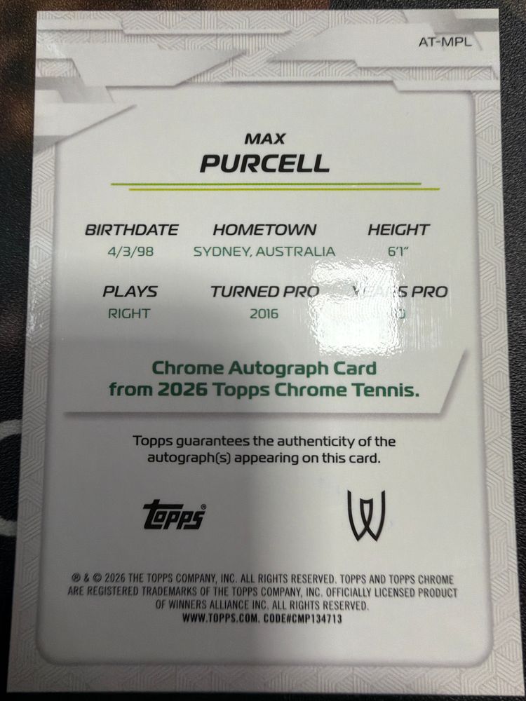 Single Max purcell autógraph 183/250 obraz 2