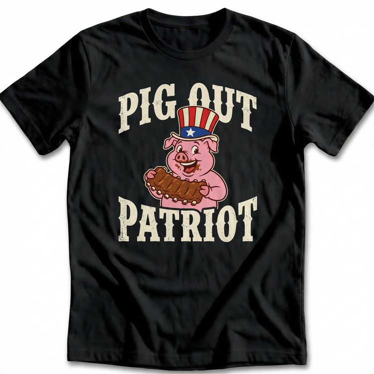 Pig Out Patriot T-Shirt US 2