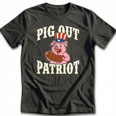 Pig Out Patriot T-Shirt US 3