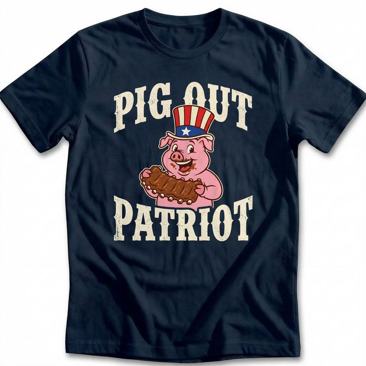 Pig Out Patriot T-Shirt US 4