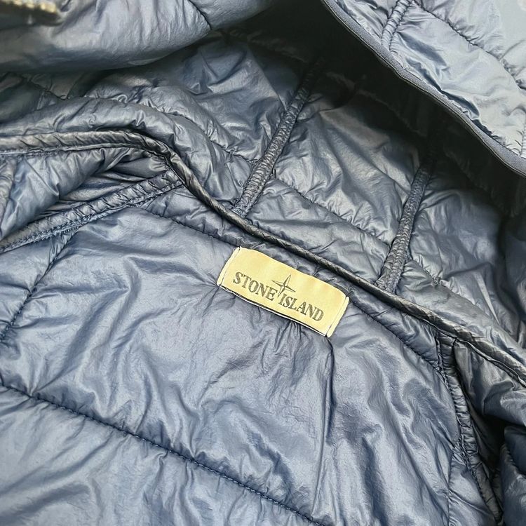 Stone Island Blue Micro Yarn Diamond Stitch Puffer Jacket image 8