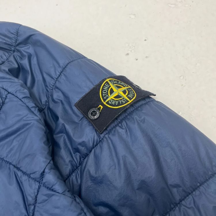 Stone Island Blue Micro Yarn Diamond Stitch Puffer Jacket image 5