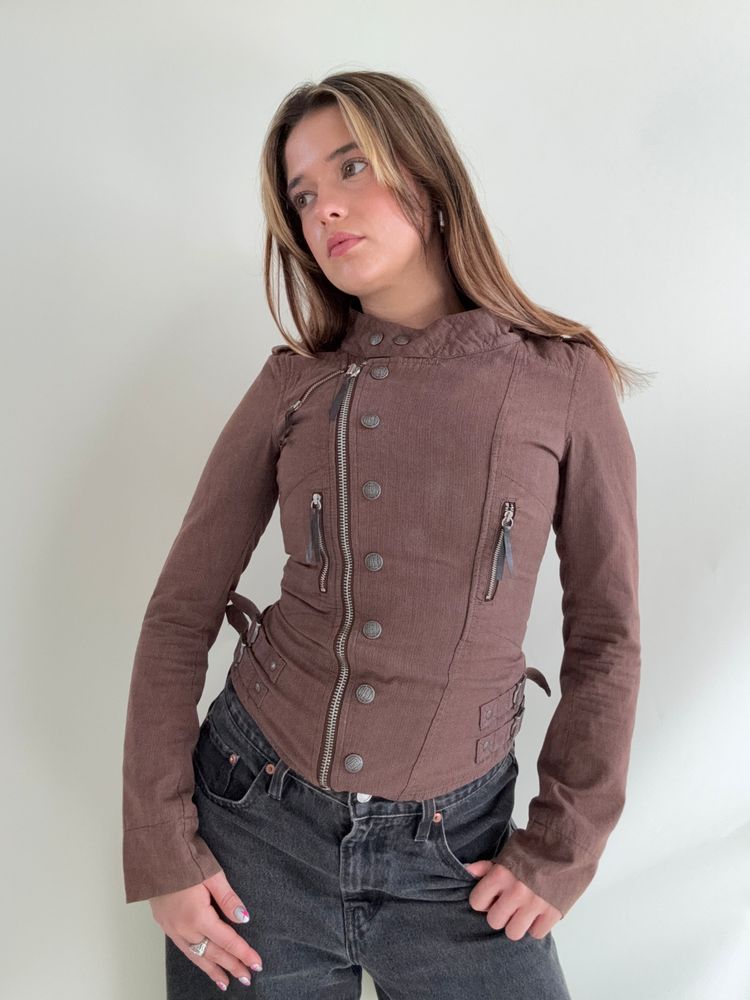 Immagine di Diesel Fitted Asymmetric Buckle Jacket (XS) 9
