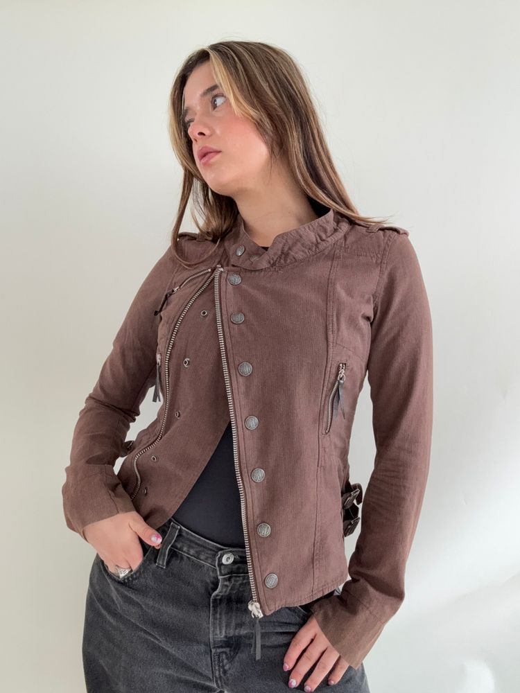 Immagine di Diesel Fitted Asymmetric Buckle Jacket (XS) 6