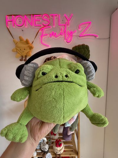 Green Frog Plush Toy With Headphones (£65)