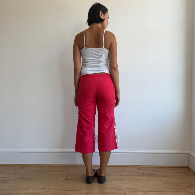 Red Adidas belt capris - Size S/M image 2