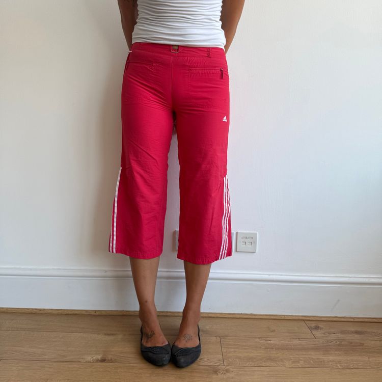 Red Adidas belt capris - Size S/M image 4