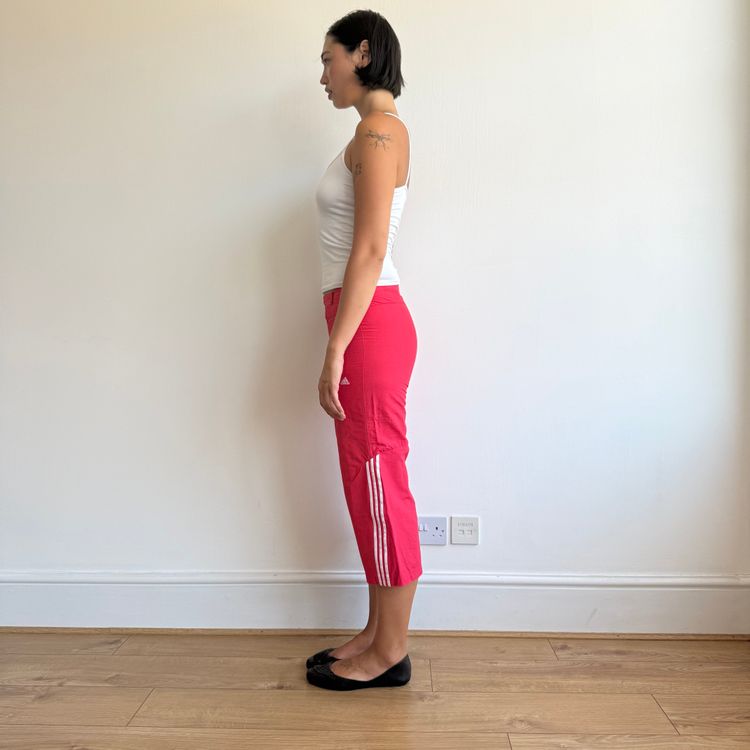 Red Adidas belt capris - Size S/M image 6