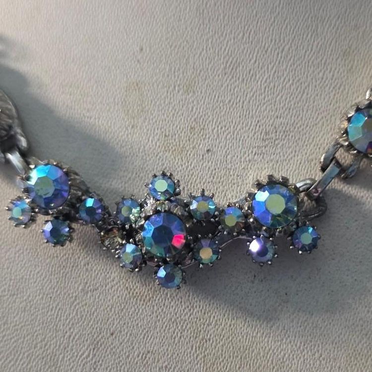 Blue Crystal Necklace #vintage  image 5