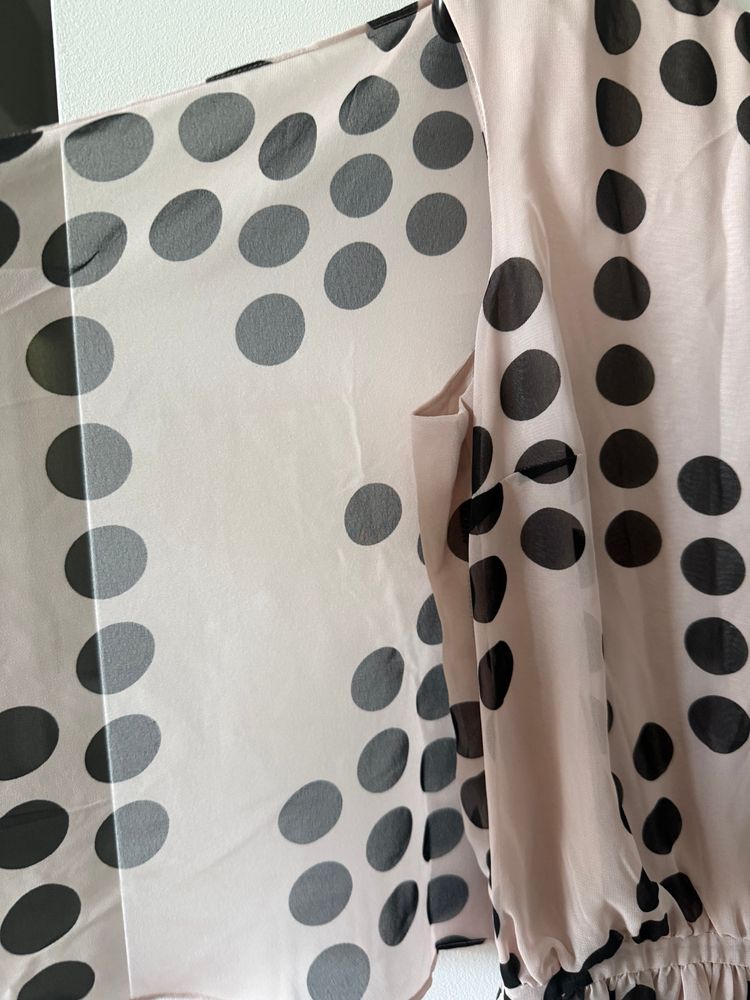Full circle polka dot short dress size S new  3