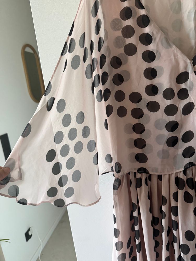 Full circle polka dot short dress size S new  5