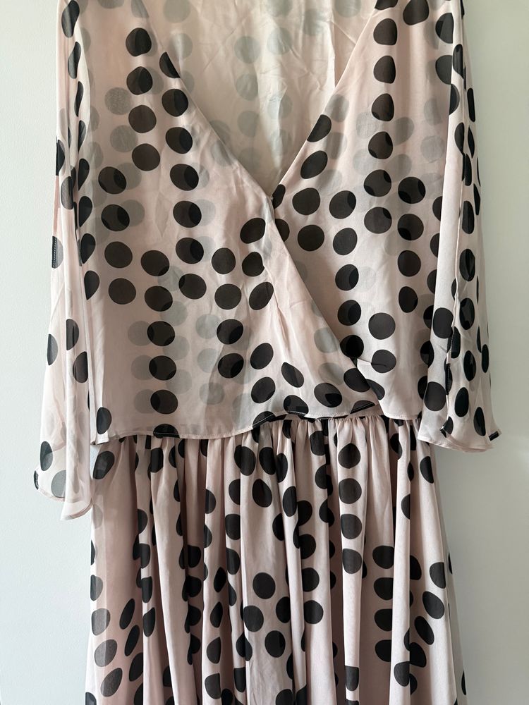 Full circle polka dot short dress size S new  4