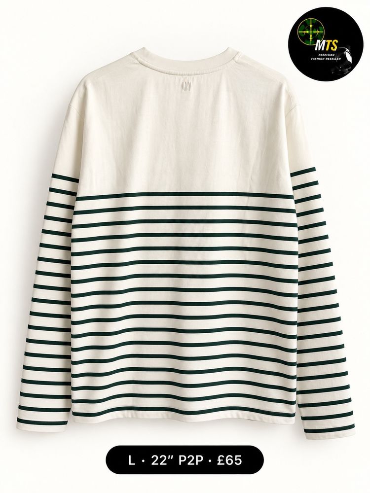 Immagine di 2552 Ami Striped Long Sleeve Shirt 22” p2p 2