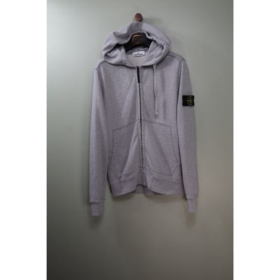 Stone Island Grey Zipped Hoodie