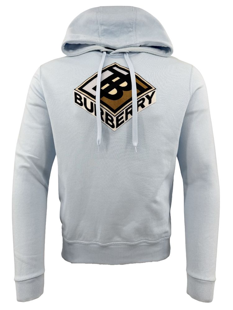 Burberry Embroidered Logo Hoodie - Blue (840300170)