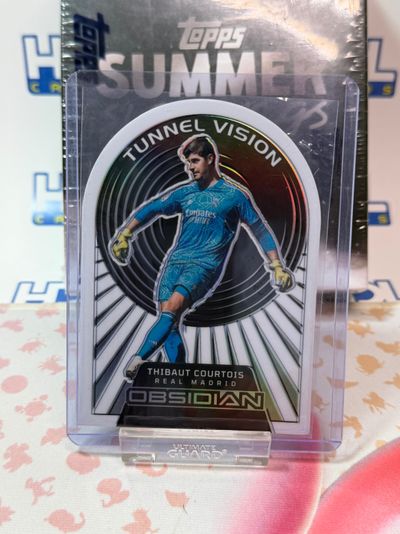 Topps Obsidian Tunnel Vision Thibaut Courtois Soccer Card