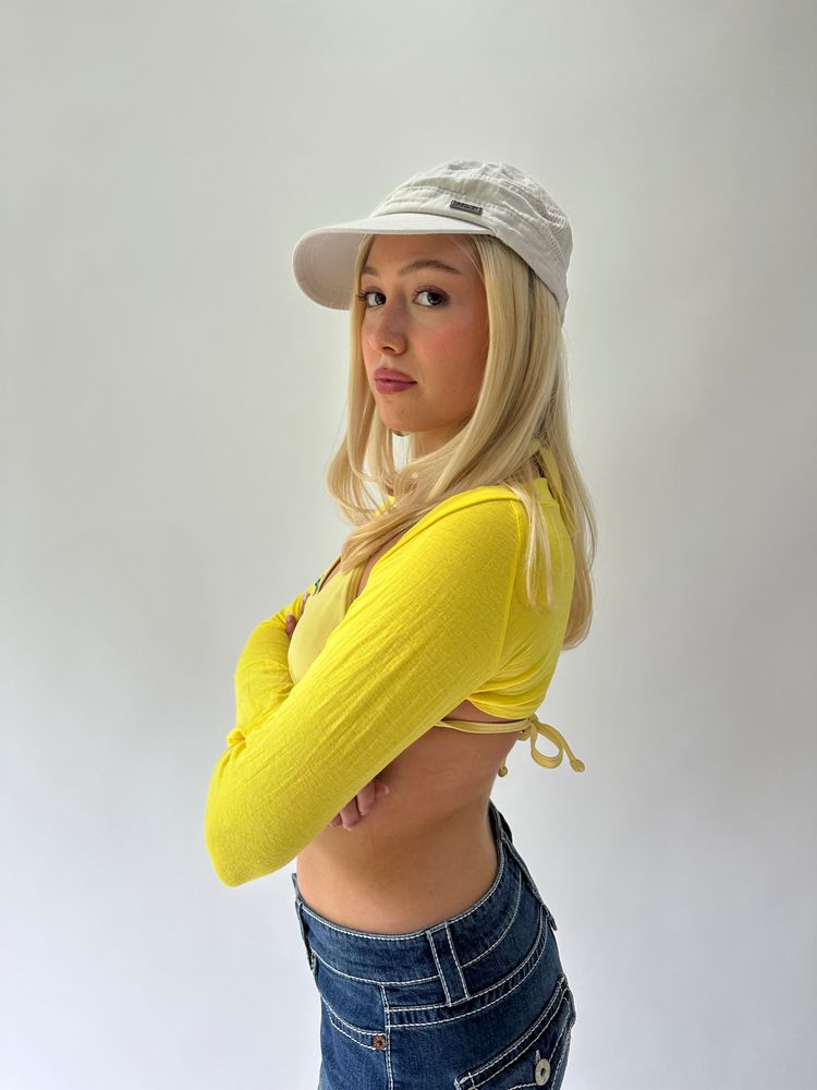 sailor drop | small/medium yellow bolero top image 2