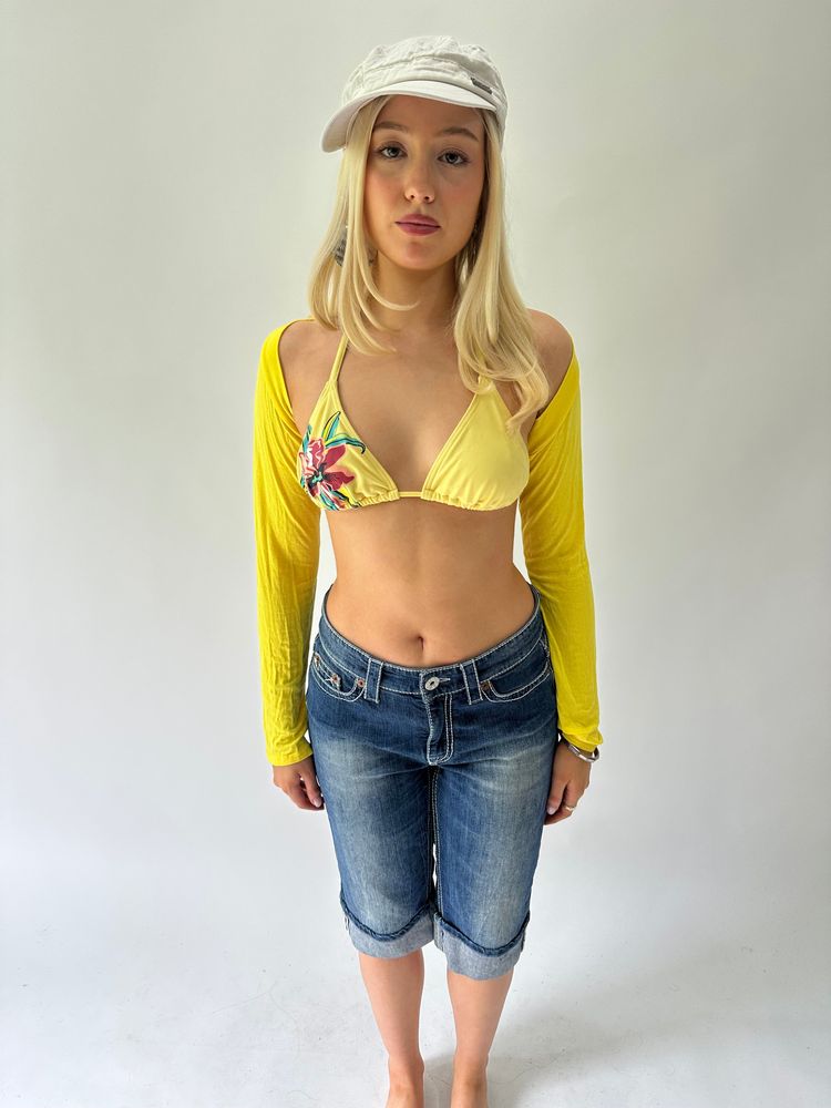 sailor drop | small/medium yellow bolero top image 4
