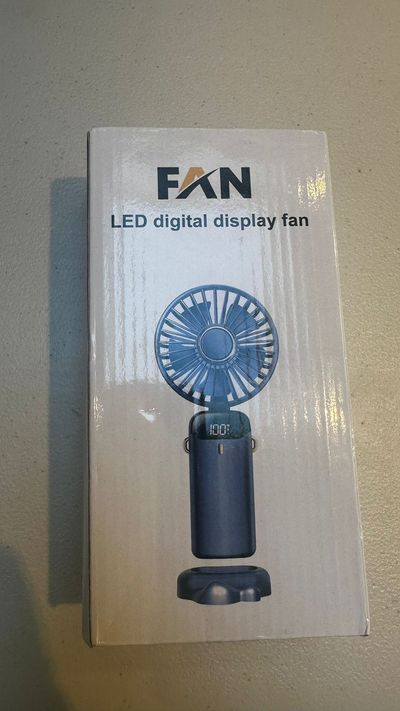 Navy Blue Led Digital Display Fan